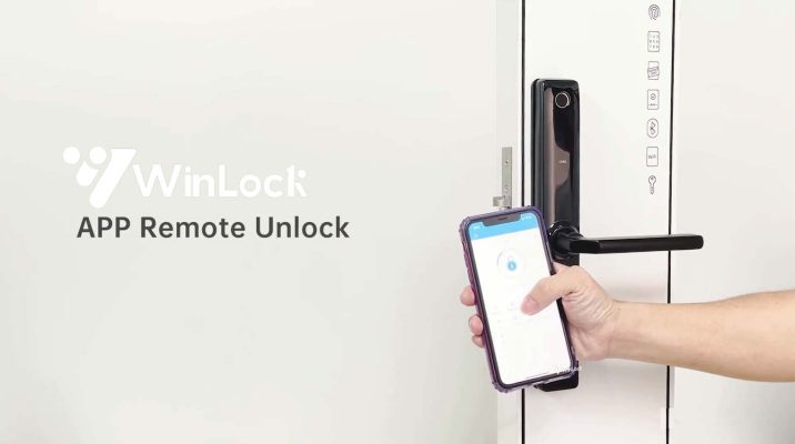 mở Khoá cửa nhôm vân tay Winlock TT-330A bằng smartphone