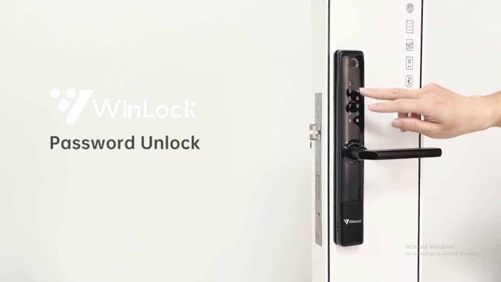 mở Khoá cửa nhôm vân tay Winlock TT-330A bằng mật khẩu