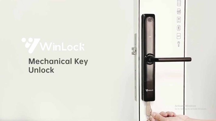 mở Khoá cửa nhôm vân tay Winlock TT-330A bằng chìa cơ